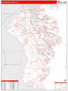 Anne Arundel County, MD Digital Map Red Line Style